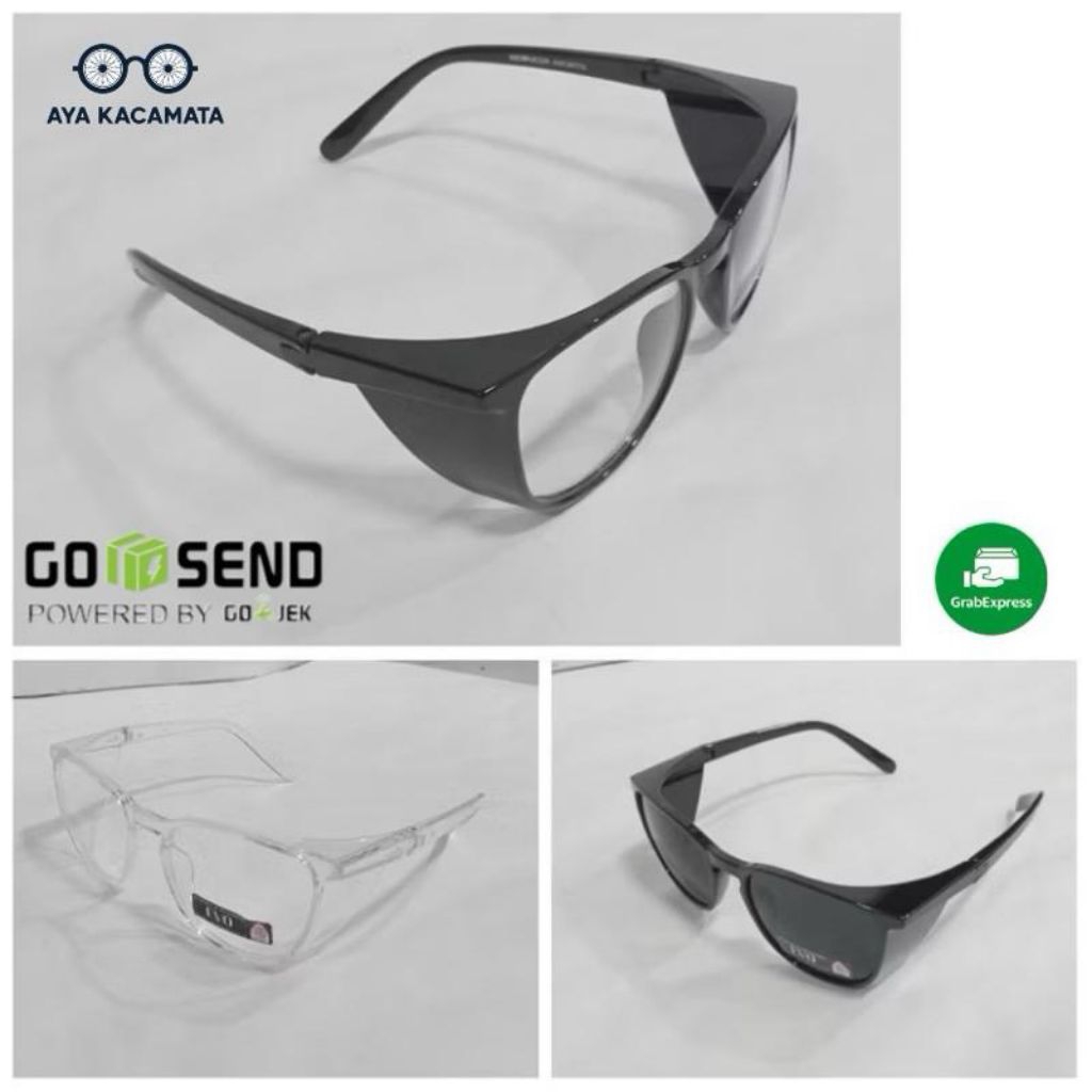 KACAMATA SAFETY ANTI DEBU&ANGIN BiSALENSA PHOTOCROMIC / BLUECROMIC | NORMAL | MINUS | CYL |PLUS Blue