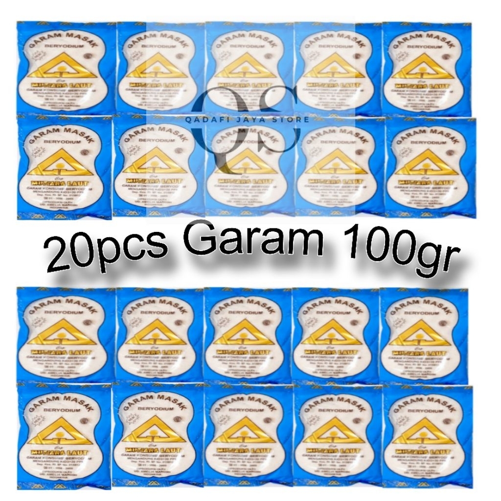 

(20pcs) Garam Masak halus beryoudium / cap mutiara laut 100gr
