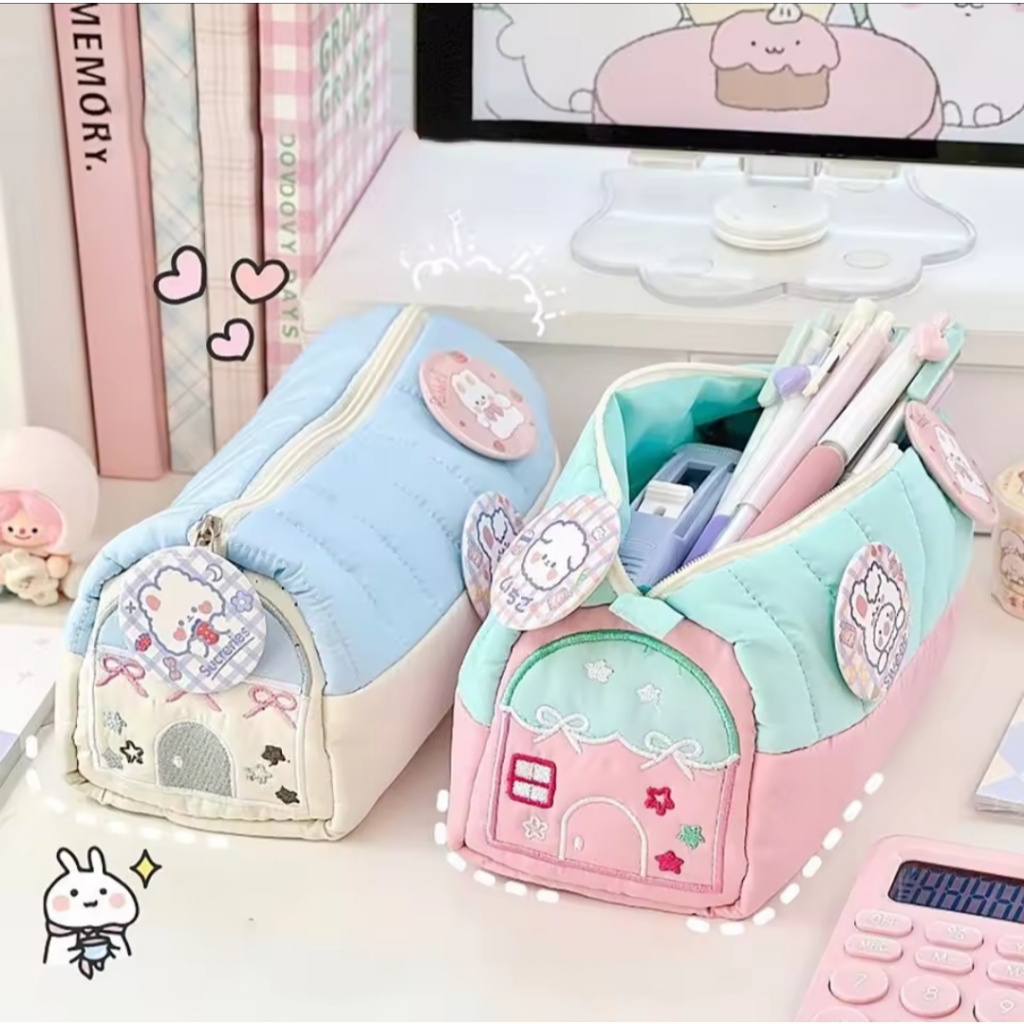 

TEMPAT PENSIL LUCU MODEL LUMBUNG / PENCIL CASE CUTE BARN DESIGN