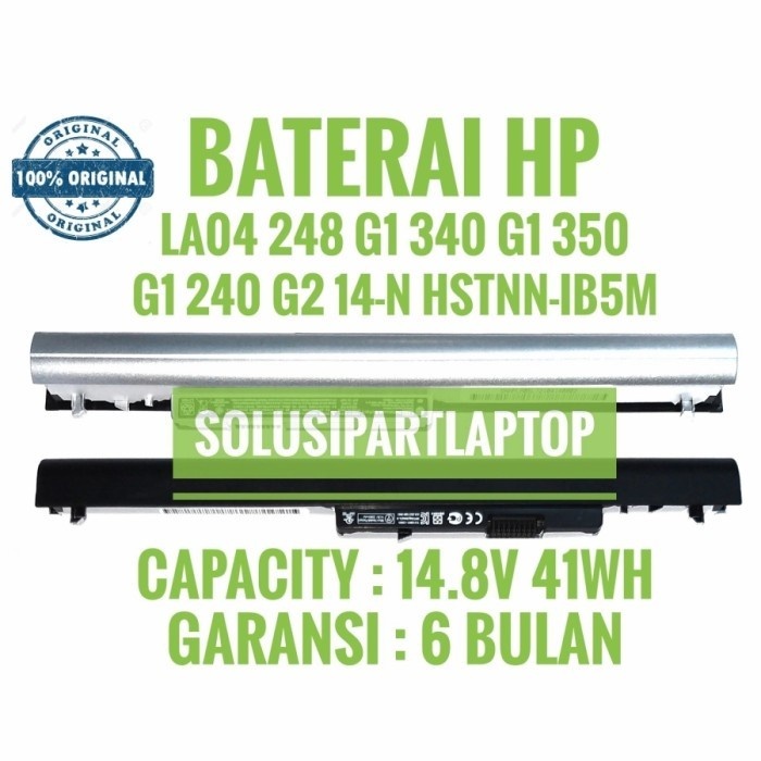Baterai Laptop ORIGINAL HP LA04, Pavilion 14-N, 15-N HP 248 728460-001
