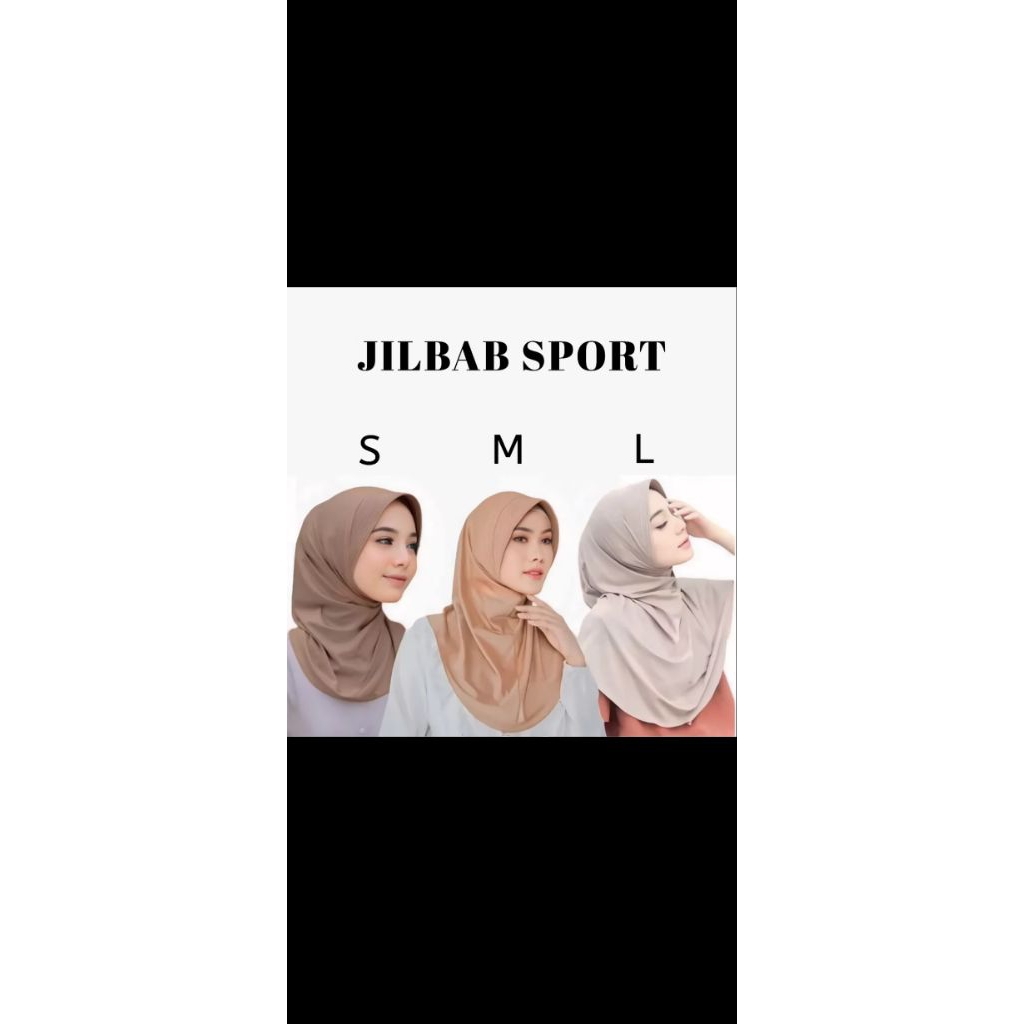 Hijab Sport bergo ukuran M murah