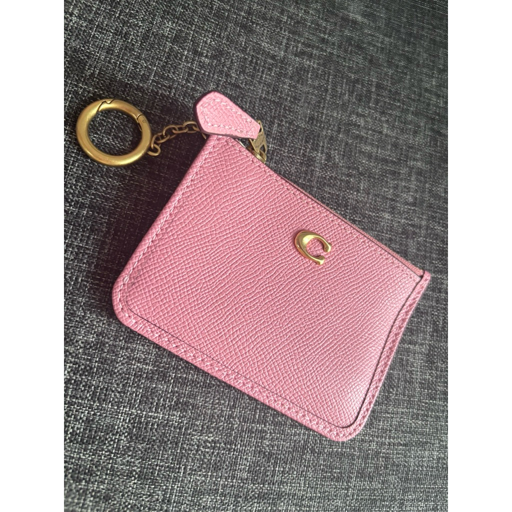 Dompet Kunci/Kartu Merk Coach Crossgrain Mini Skinny