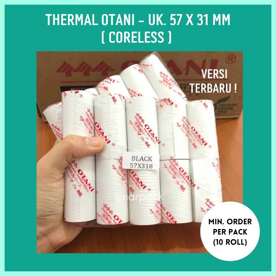

(HARGA PER PACK) Kertas Struk Kasir Thermal OTANI 57 x 31 Black - Kertas Roll Struk / Struk