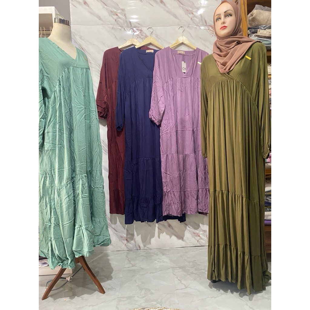 gamis wanita / gamis bahan rayon / gamis rayon / gamis
