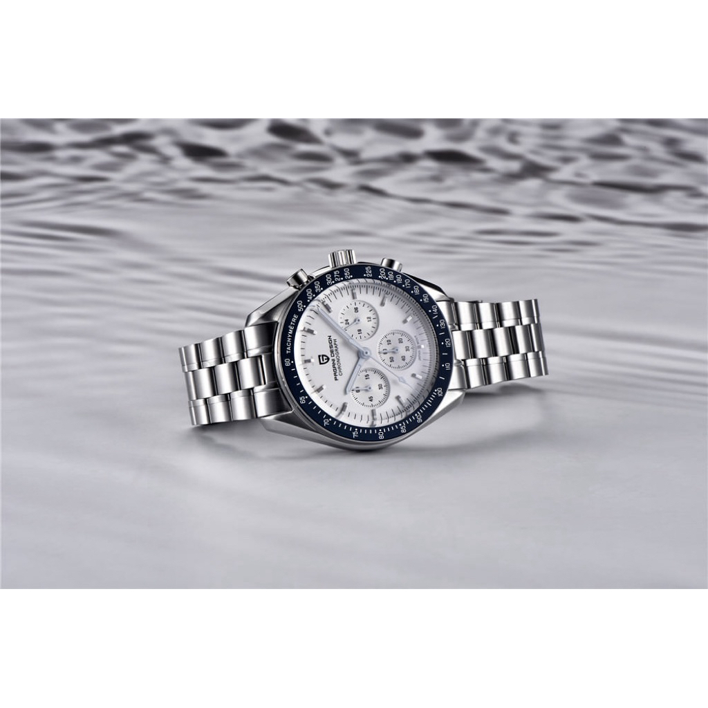 Jam Tangan Pria Pagani Design PD-1701 Speedmaster Moonwatch 40mm Kristal Safir Tahan Air 100m Bercah