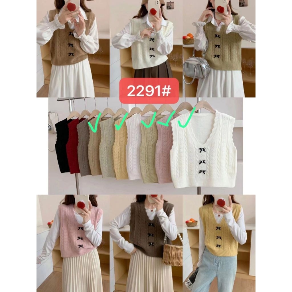 Atasan Vest Rajut Import Korean style