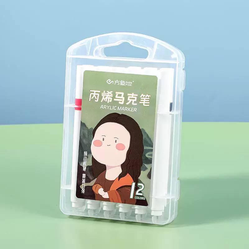 

(12 Pcs) Acrylic Marker 1 Set Spidol Warna Warni Cat Akrilik Cocok Untuk Anak Yang Hobi Menggambar
