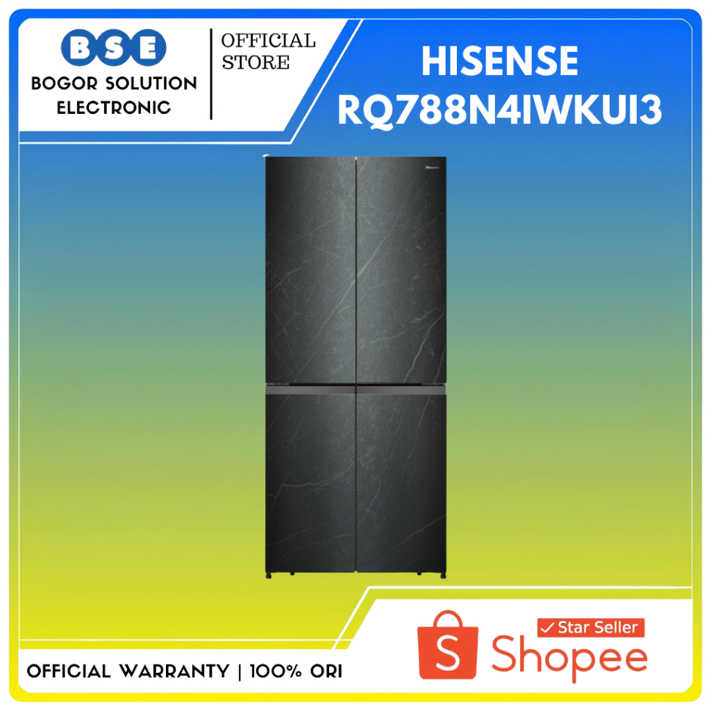 Hisense RQ788N4IWKUI3  Inverter Energy Saving Kulkas 4 Pintu