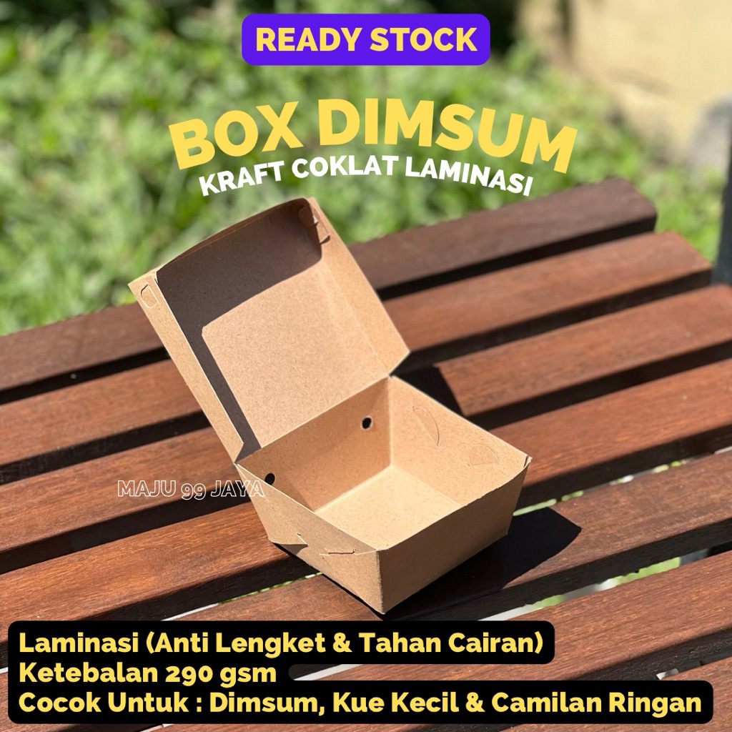 

Box Dimsum Kraft Cokelat Laminasi Ketebalan 290 gsm Ukuran 10,5x10,5x5 cm | Kotak Takoyaki Paper Lunch Box Lunchbox Laminasi