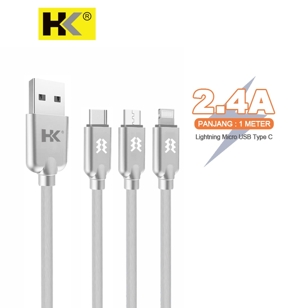HK D07 Kabel Data Charger Fast Charging 2.4A Micro USB Type C Lightning C to C 65W C to L 35W Fast D