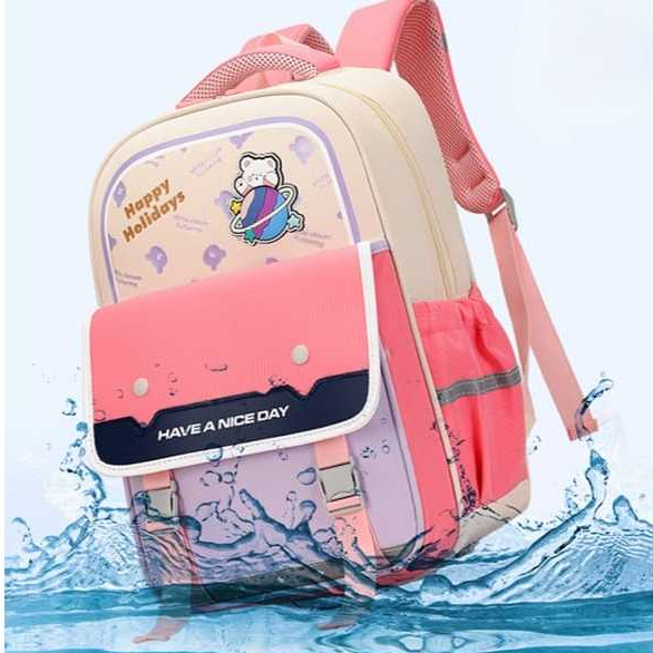 187# Tas Ransel Fashion Korea Pria Wanita Kapasitas Besar Ransel Wanita Pria Tas Sekolah Anti Air