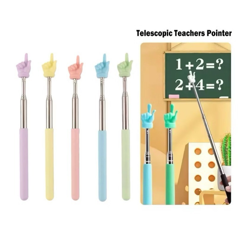 

Penunjuk Papan Tulis Tongkat Pointer Max 68cm Untuk Mengajar - Stationery DESAIN JARI TELESKOPIK