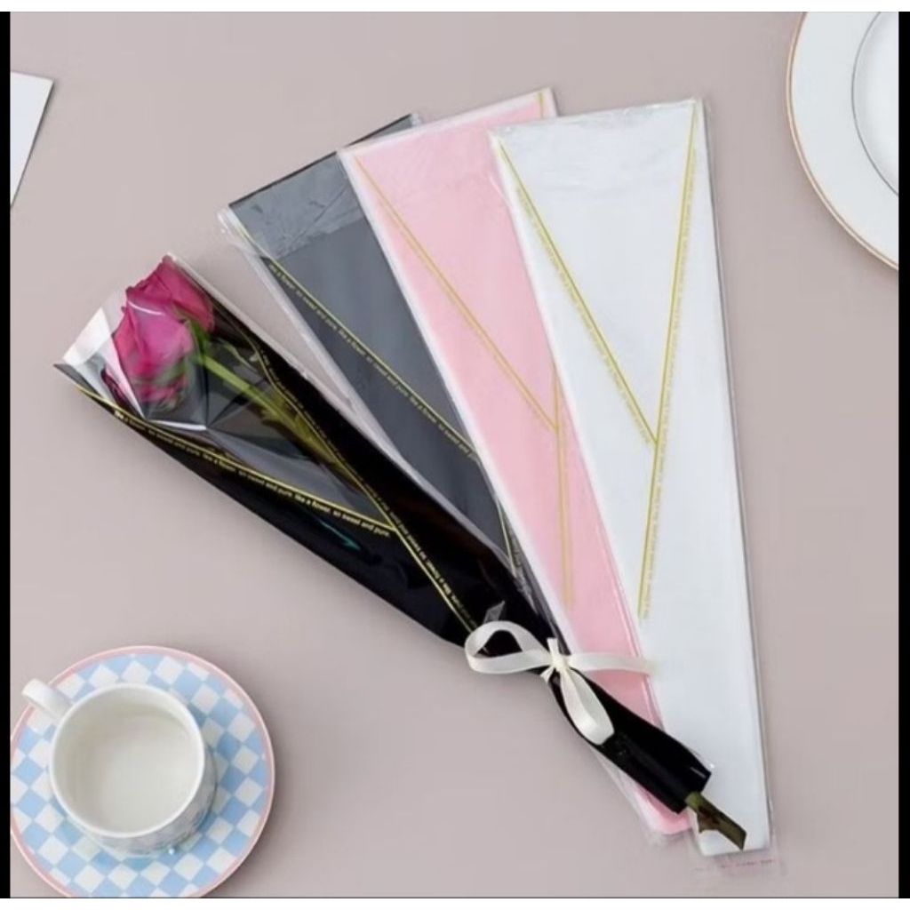 

PLASTIK Cellophane Tangkai Mawar / PLASTIK SINGLE FLOWER 50pc