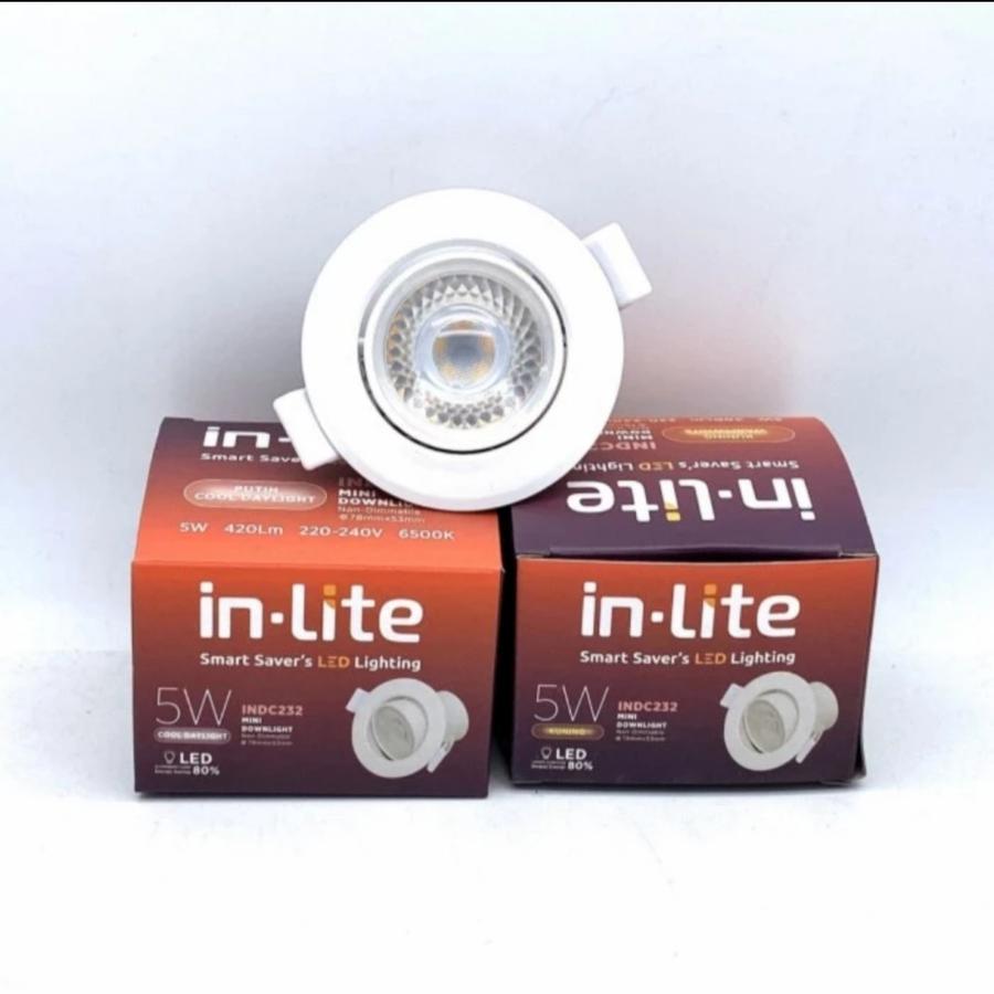 Inlite Lampu Downlight LED 5W INDC232 Lampu Spotlight COB 5 Watt