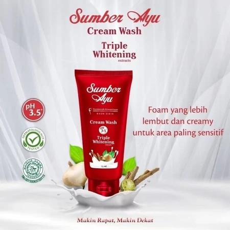 Sumber Ayu Cream Wash Triple Whitening