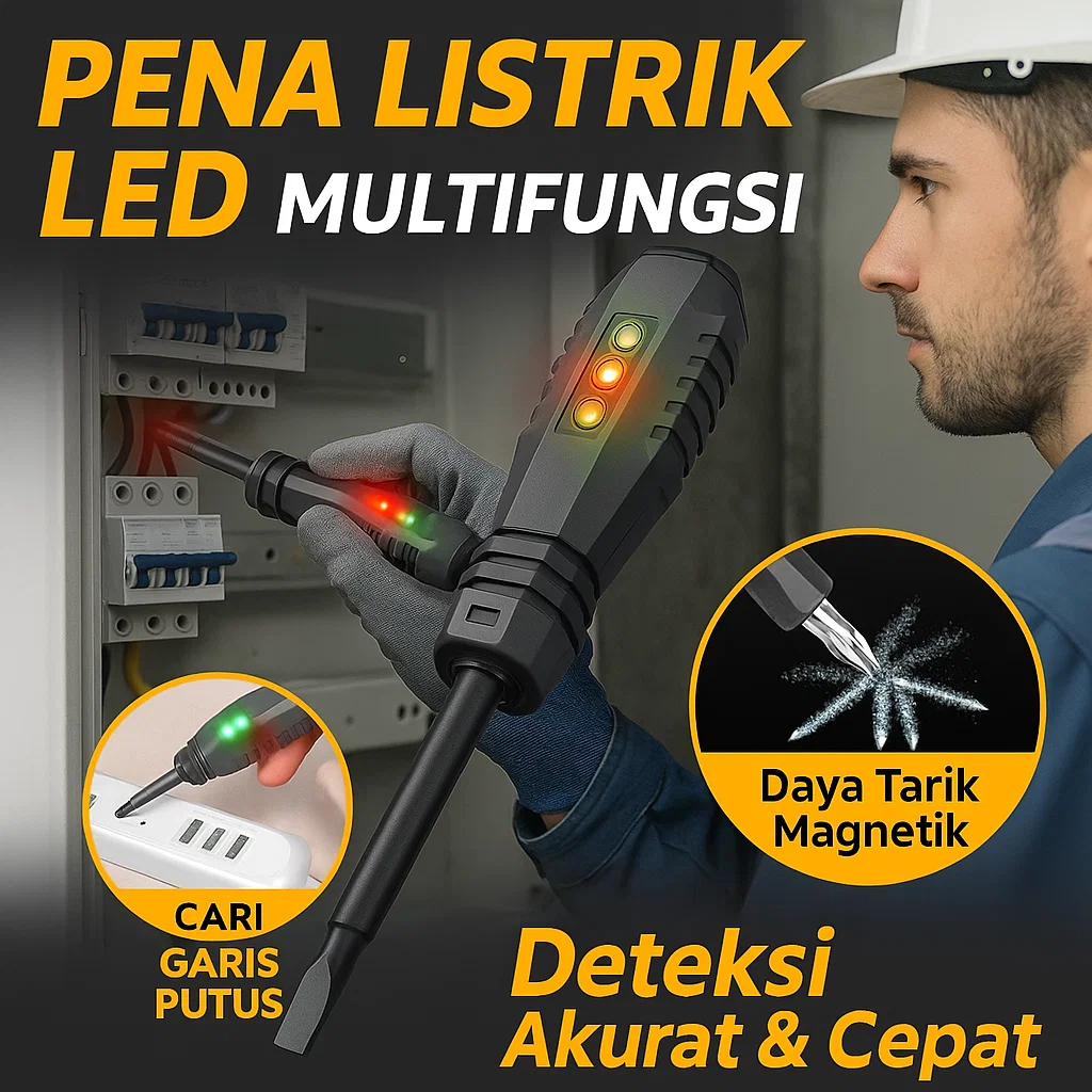 ⚡️COD/Gratis Ongkir⚡️Tespen Elektrik Berkualitas/Alat Penguji Arus/Obeng Tespen/Obeng Testpen Bolak 