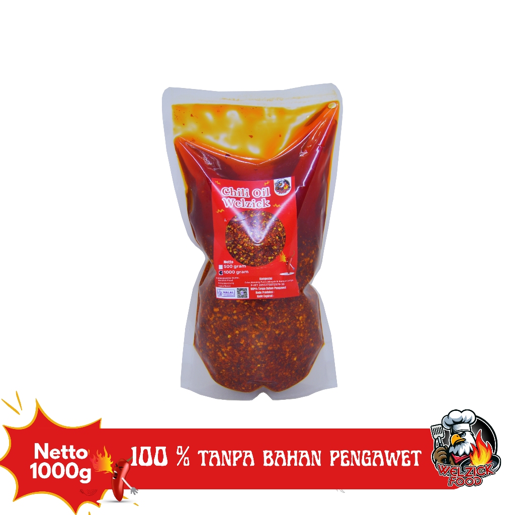 

Welzick Food - Chili Oil Minyak Cabe Pedas Halal Citarasa Khas 1kg