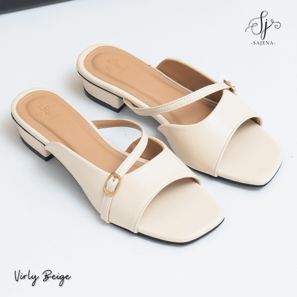 SAJENA Virly Sandal Heels Rendah Casual Semi Formal Daily Work Wanita Hak 3 Cm