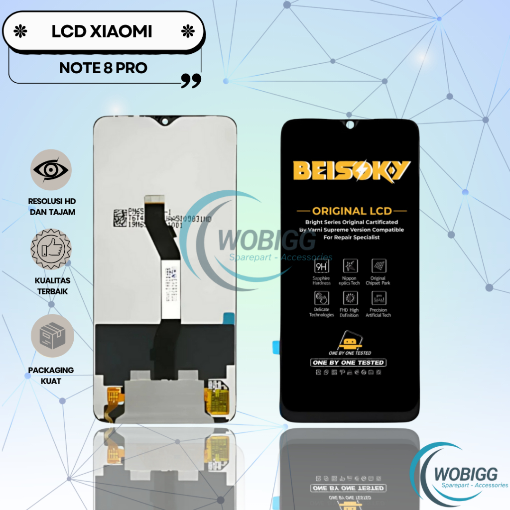 LCD TOUCHSCREEN XIAOMI REDMI NOTE 8 PRO COMPLETE FULLSET ORIGINAL NEW SPAREPART HP