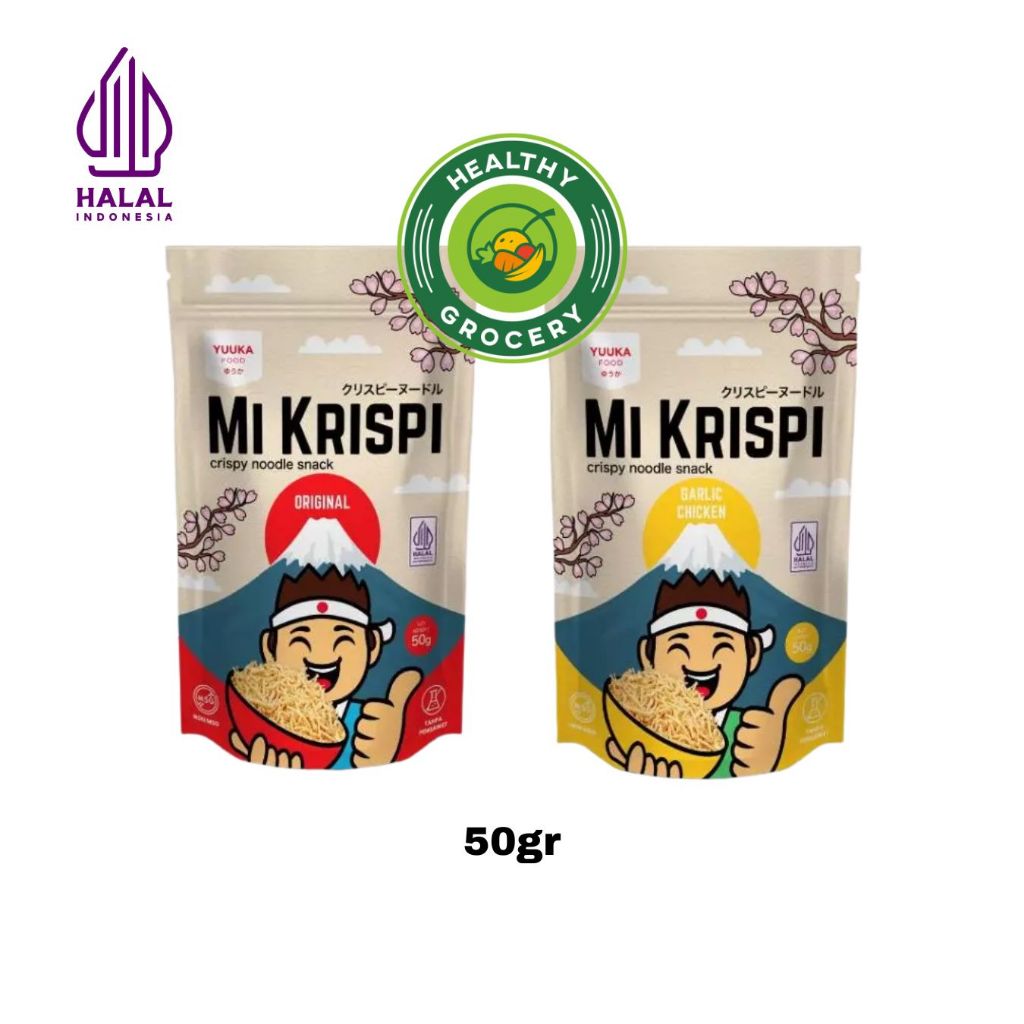 

Yuuka Food MI Krispi Rasa Garlic Chicken 50gr / Yuuka Food MI Krispi Rasa Original 50gr