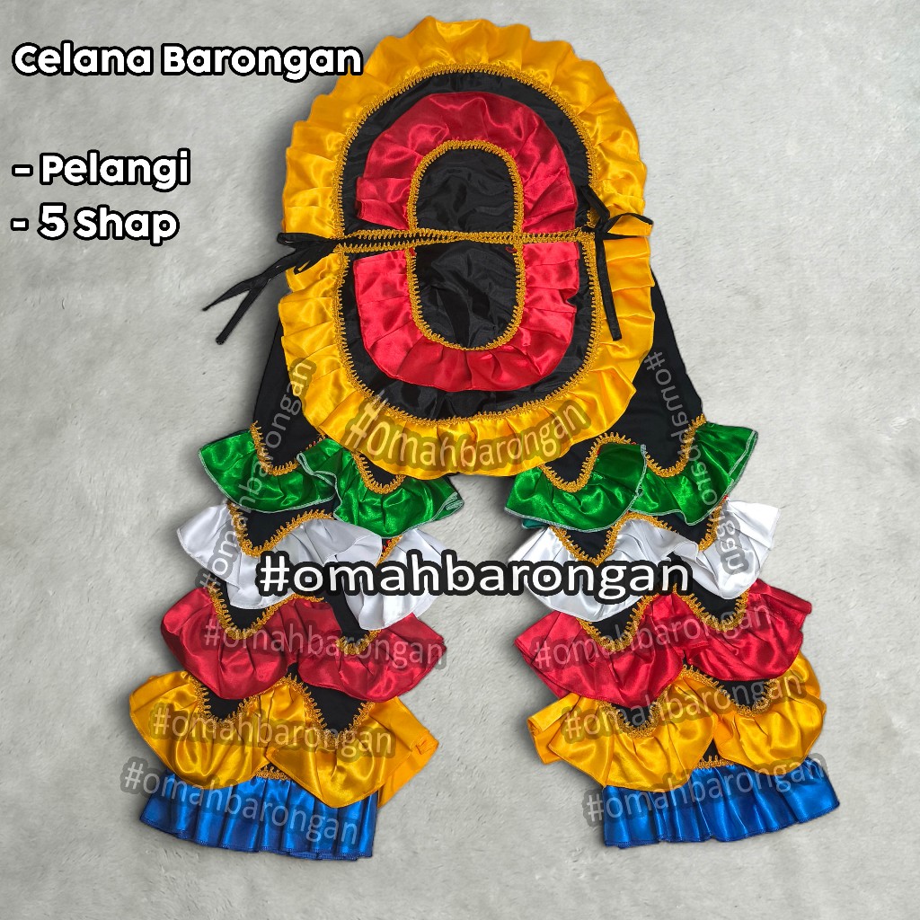 Celana Dan Embong Barongan Pentas Dewasa Merah Hitam