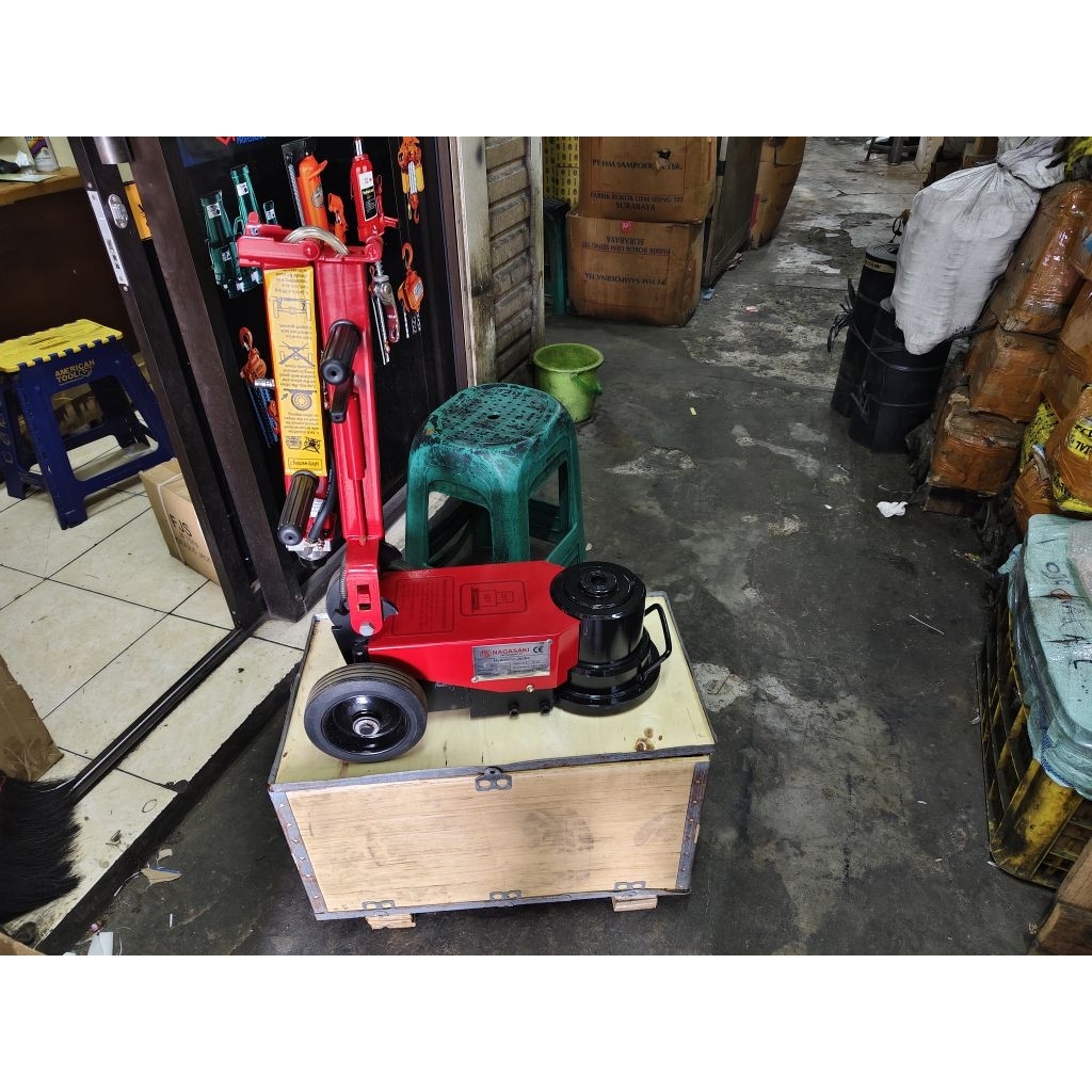 Ait Hydraulic jack 25 - 50 ton Nagasaki Dongkrak buaya 50 ton model pakai angin Nagasaki