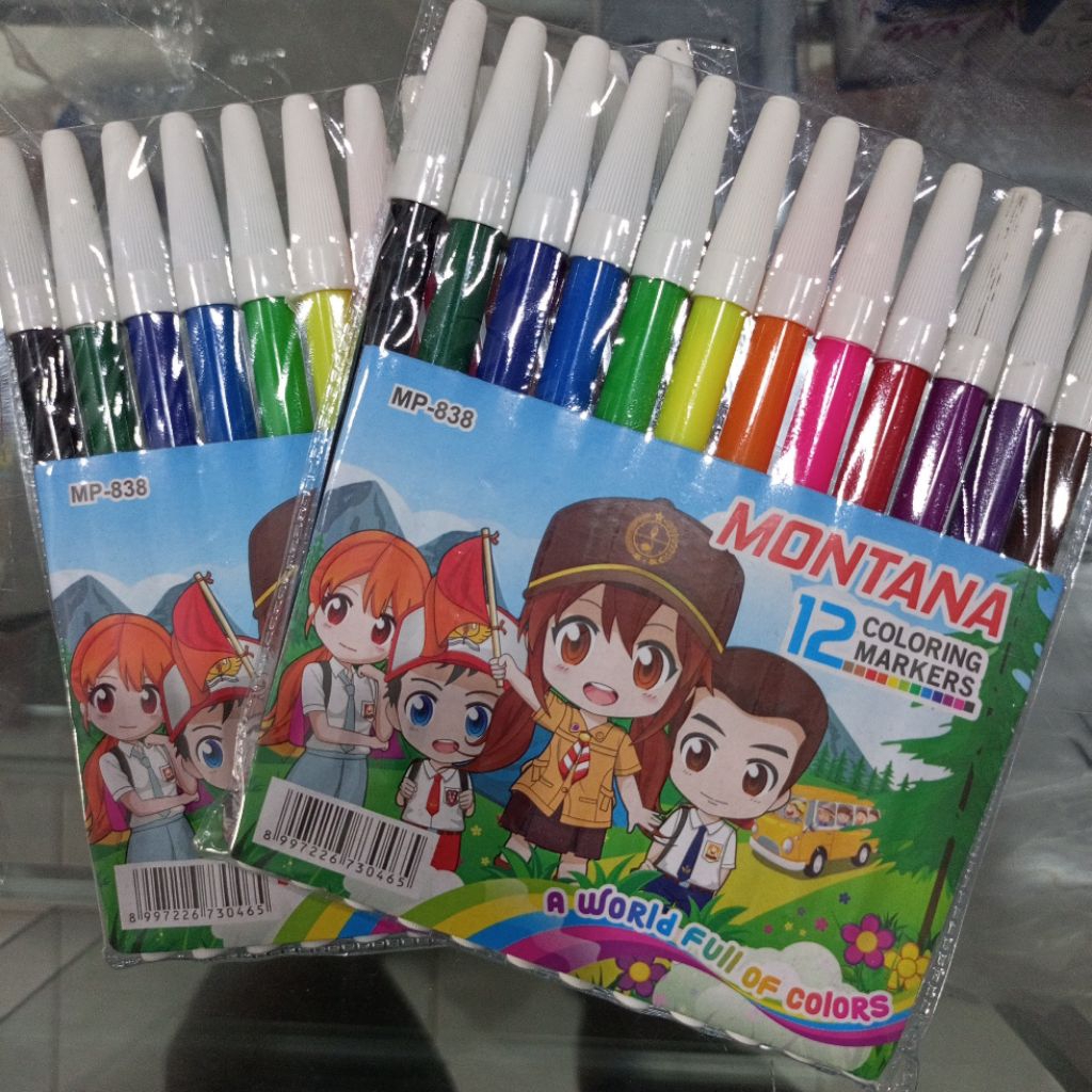 

CAT AIR MURAH 12 WARNA COLORING MARKERS