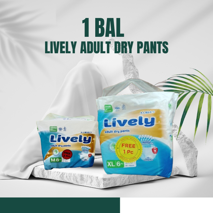 PAKET 1 BAL LIVELY POPOK DEWASA CELANA