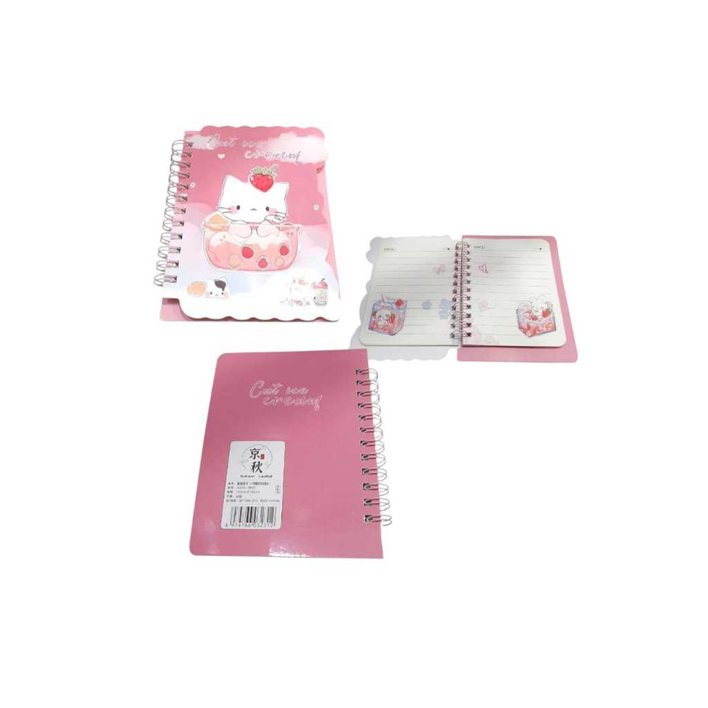 

Dtoyz- Buku notes Mini 2 pcs Karakter Hello Kucing Lucu
