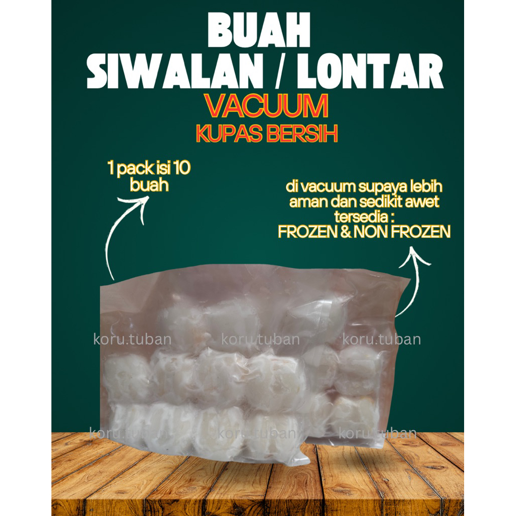 

BUAH SIWALAN / LONTAR VACUUM KUPAS BERSIH