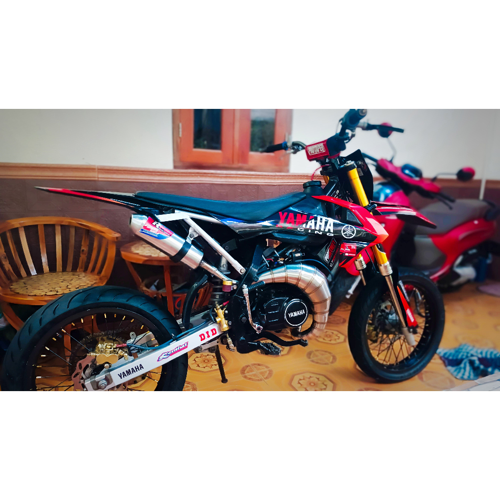 Knalpot MotoCross Udang Trail Full Set Satria 2 Tak Rangka ktm gtx klx ( Competisi / Harian ) PNP