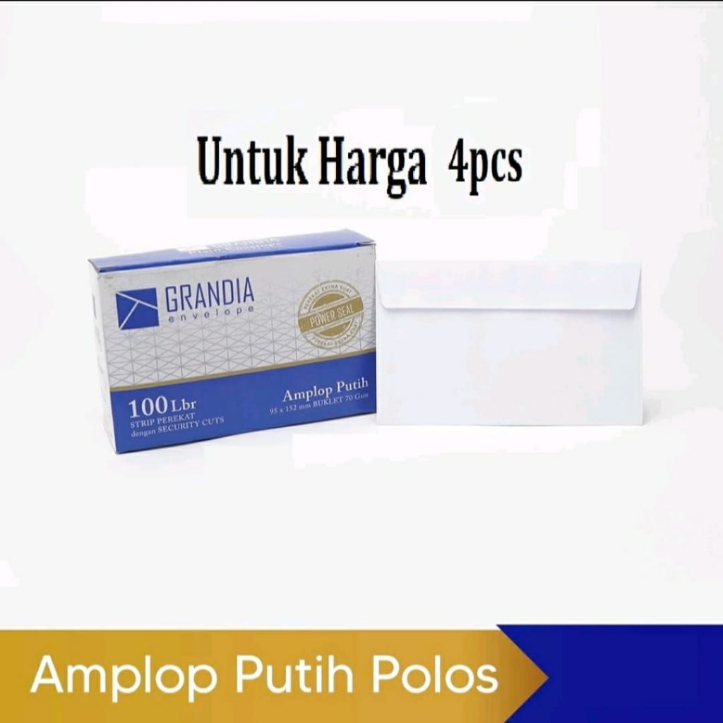 

AMPLOP POLOS 104 GRANDIA DENGAN PEREKAT (Harga untuk 4 pcs)