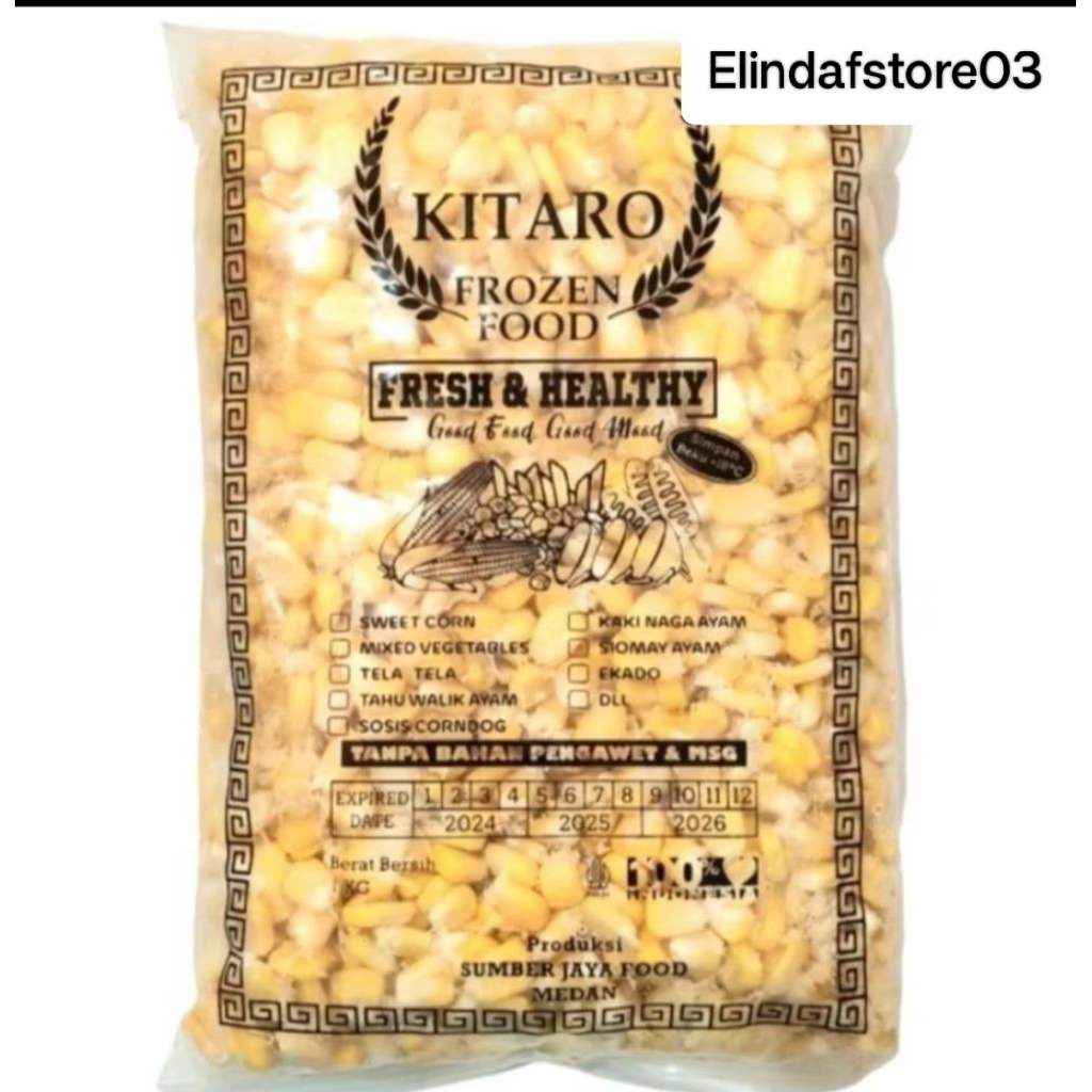 

Kitaro Sweet Corn | Jagung Manis pipil 1 kg Frozen food