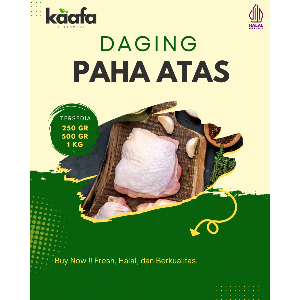 

Paha Atas Ayam Segar 500gr/1 Kg – Siap Masak & Bersih | Kaafa Freshmart Bandung