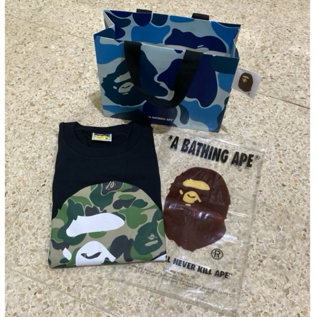BAPE Tshirt - A Bathing Ape Japan Tshirt - Black