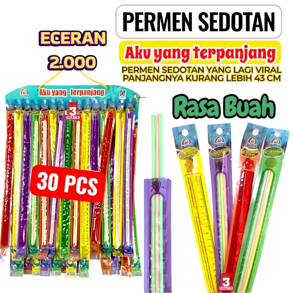 

Ygshop17 Permen Viral Permen Stik Aku Yang Terpanjang Isi 30 Pcs