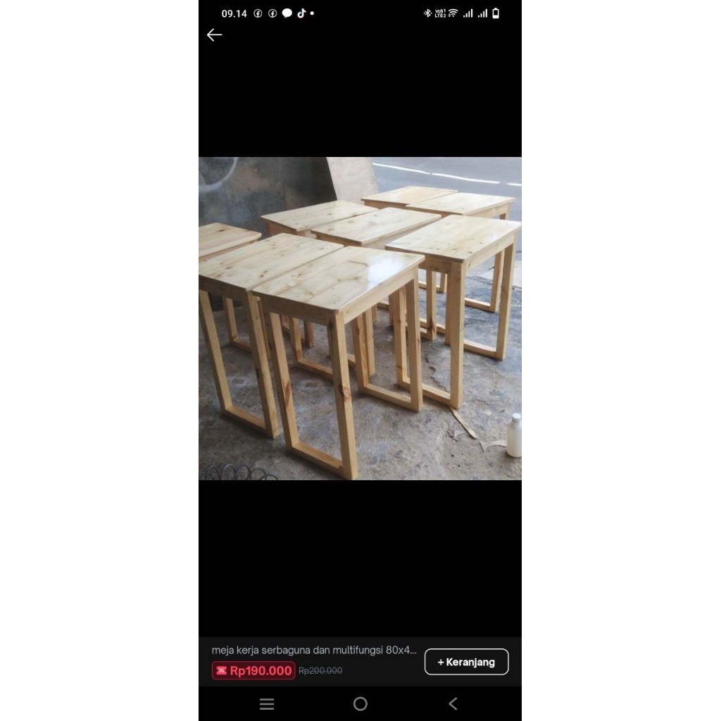 meja belajar meja serbaguna 80x40x75