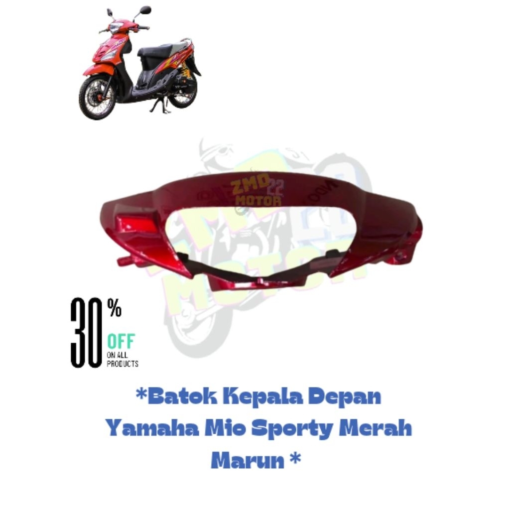 BATOK KEPALA DEPAN YAMAHA MIO SPORTY MIO LAMA MERAH MAROON // BATOK DEPAN MIO SPORTY MERAH MAROON