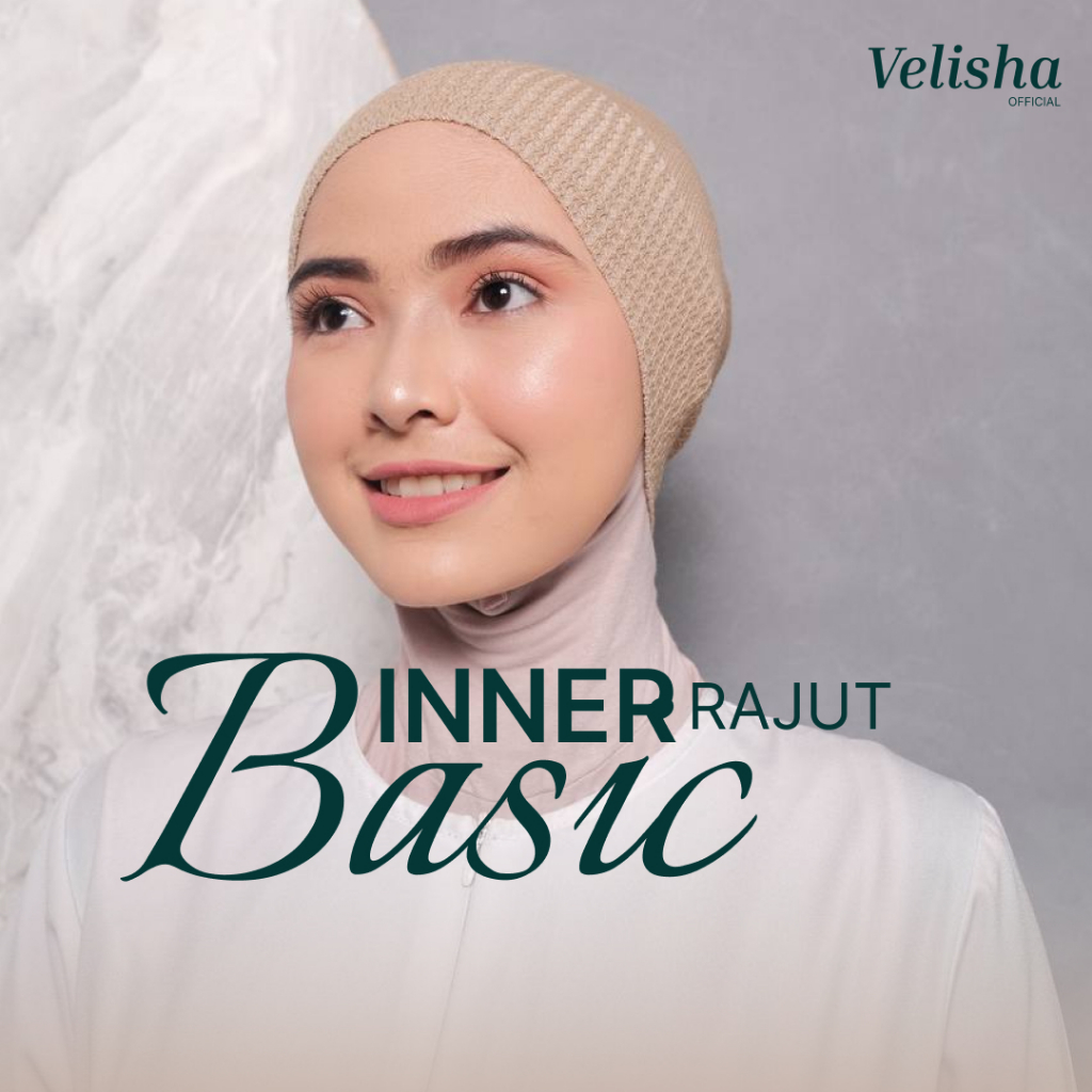 Velisha Inner Rajut Basic Hijab Wanita, Ciput Anti Pusing, Inner Nyaman Rajut Premium Tebal Polos