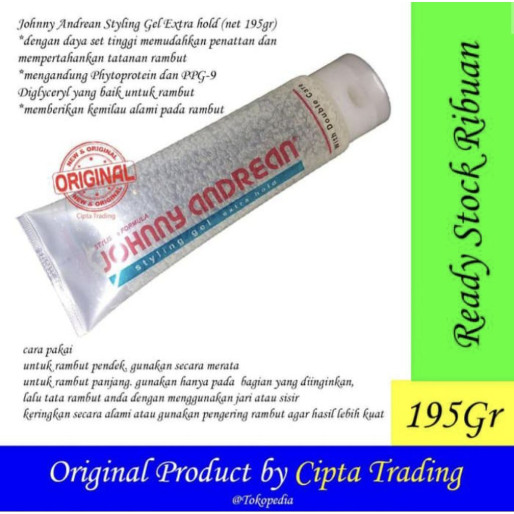 johnny andrean hair gel 190gr / vitamin rambut/minyak rambut
