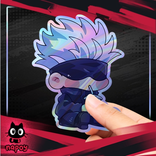 

Stiker Hologram Anime Jujutsu Kaisen Satoru Gojo Duduk