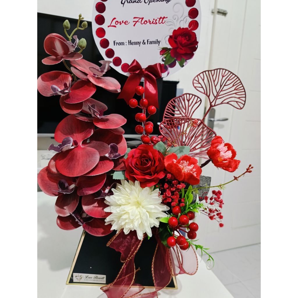 

GRAND OPENING / BUNGA MEJA / BUNGA GRAND OPENING / KUCING REJEKI / PAPAN BUNGA / BUNGA TOKO