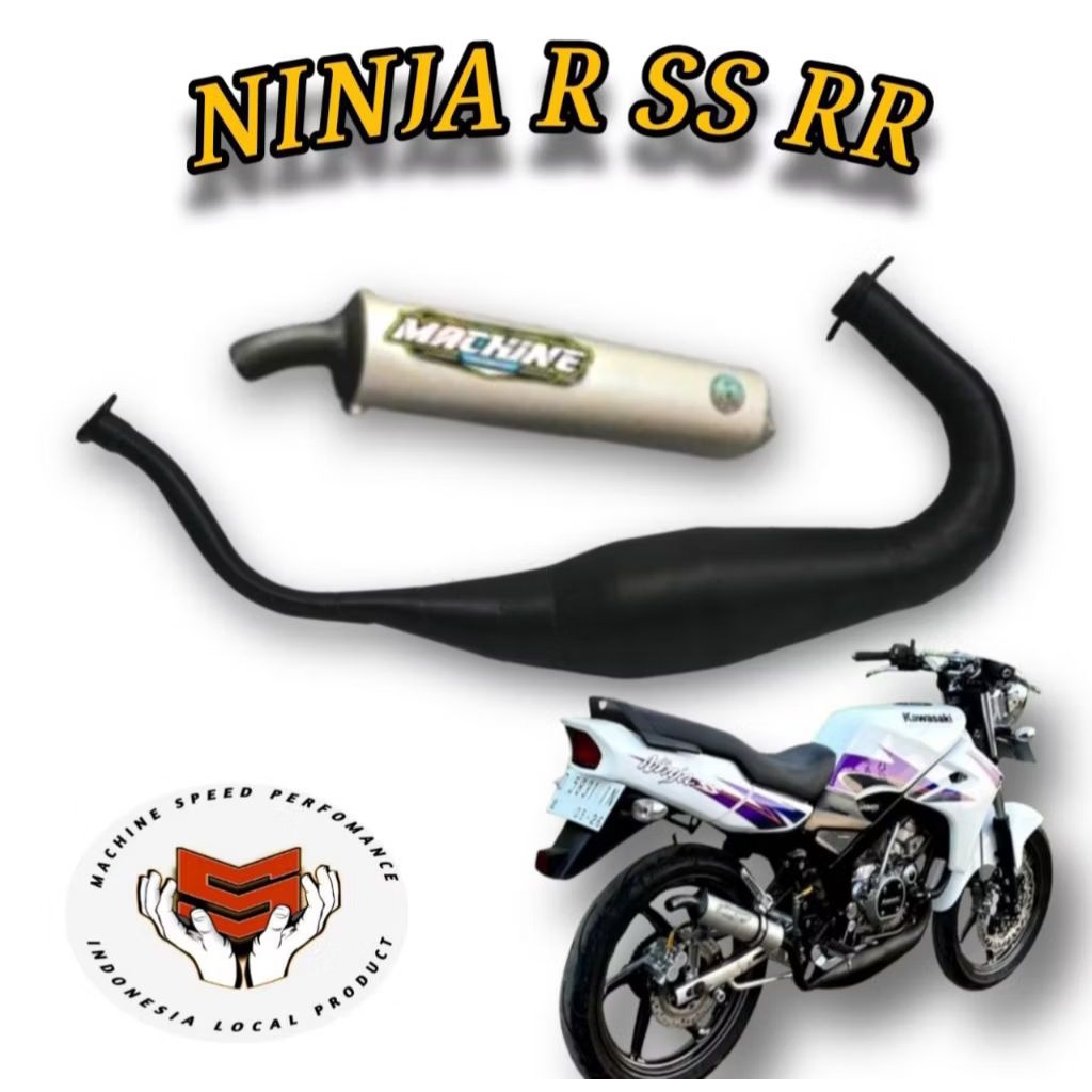 KNALPOT NINJA R SS RR COBRA MEDIUM BLACK ORIGINAL MACHINE BUKAN CMS RS1