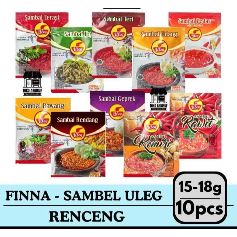 

Sambal Uleg Finna Sachet 1 Renceng Isi 10 sachet_ Bpom Halal
