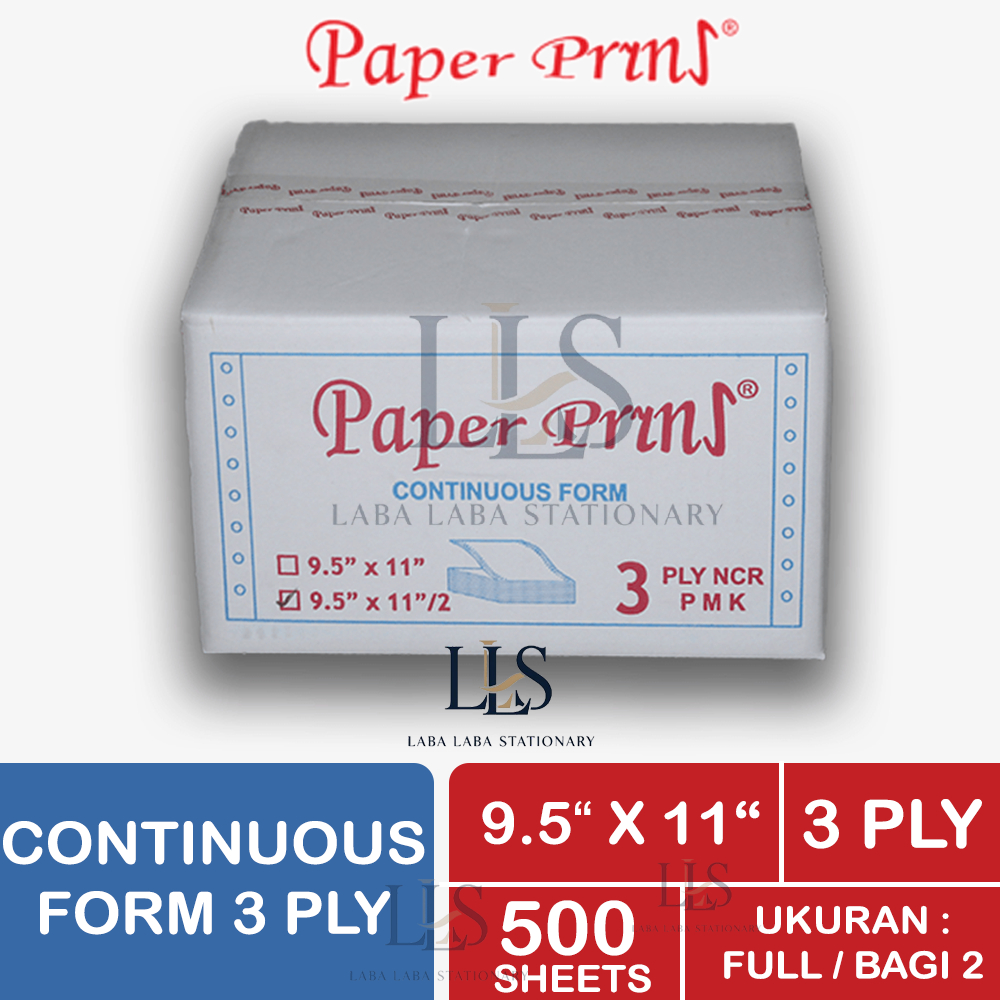 

CONTINUOUS FORM PAPER PRINT 9.5 X 11 3 PLY NCR FULL BAGI 2 FAKTUR SURAT JALAN KERTAS CONTINOUS FORM RANGKAP 3