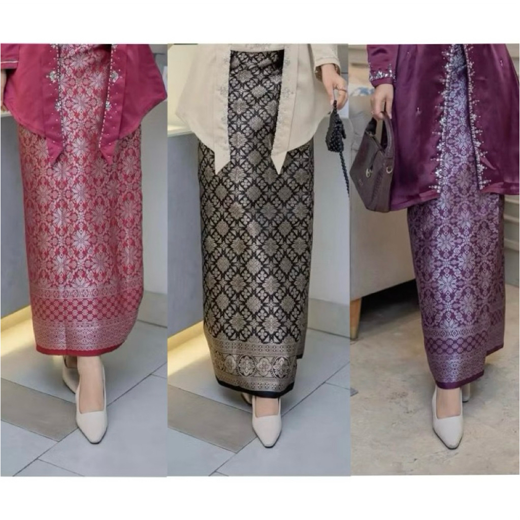 Rok Songket Span//Bawahan Kebaya Wisuda//Rok span //Kain Songket Palembang//Rok Span Karet Samping//