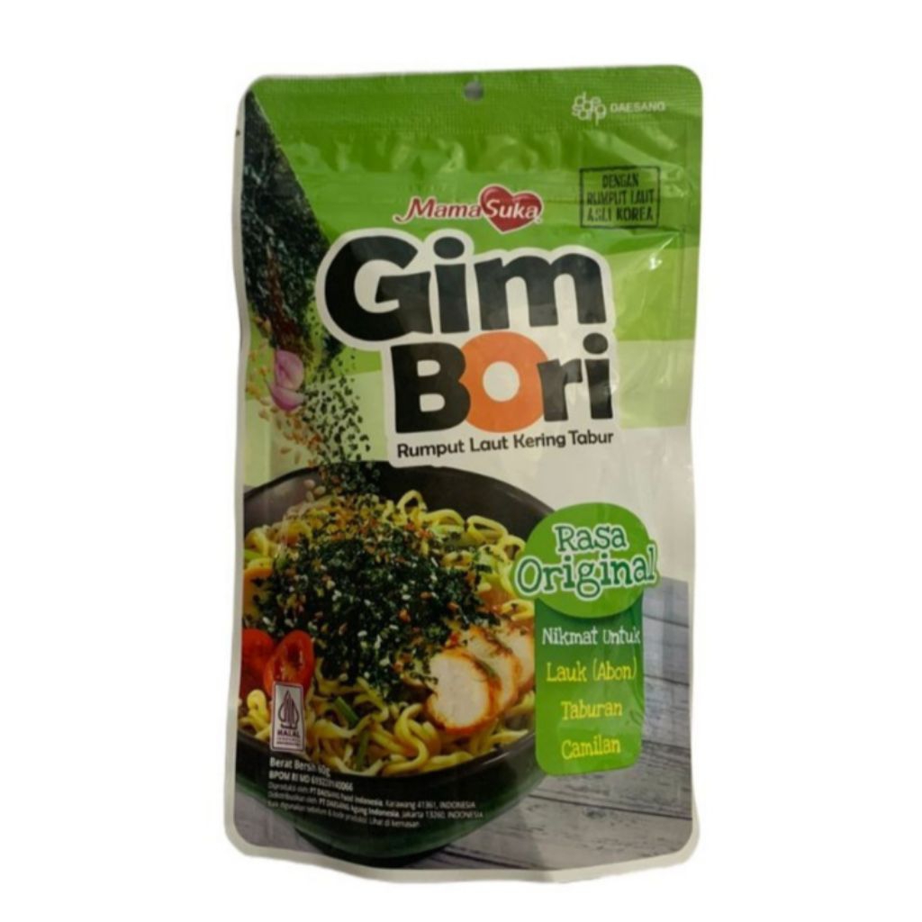 

Mama Suka GimBori Nori Rumput Laut Pouch 60gr / Original / Pedas / Extra Pedas