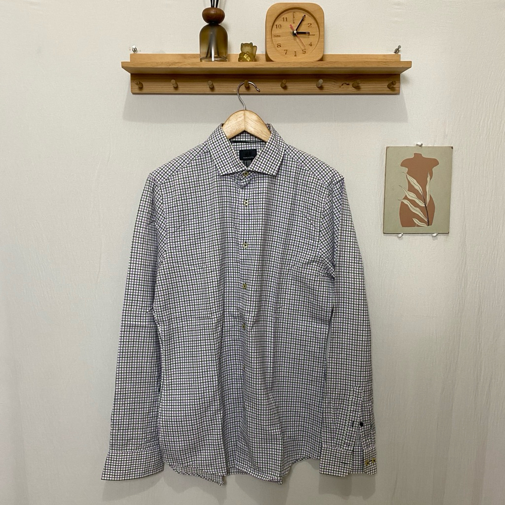 kemeja panjang pria H N M original size M kondisi bagus