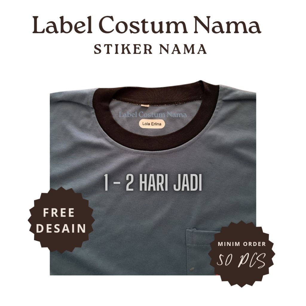 

Stiker Label Nama Baju isi 50pcs