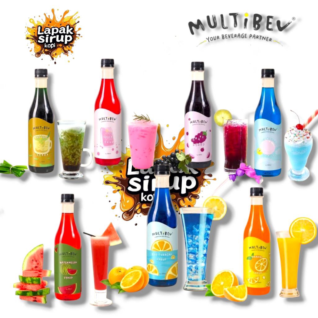 

Multibev syrup semua rasa 500ml - sirup minuman premium ala cafe